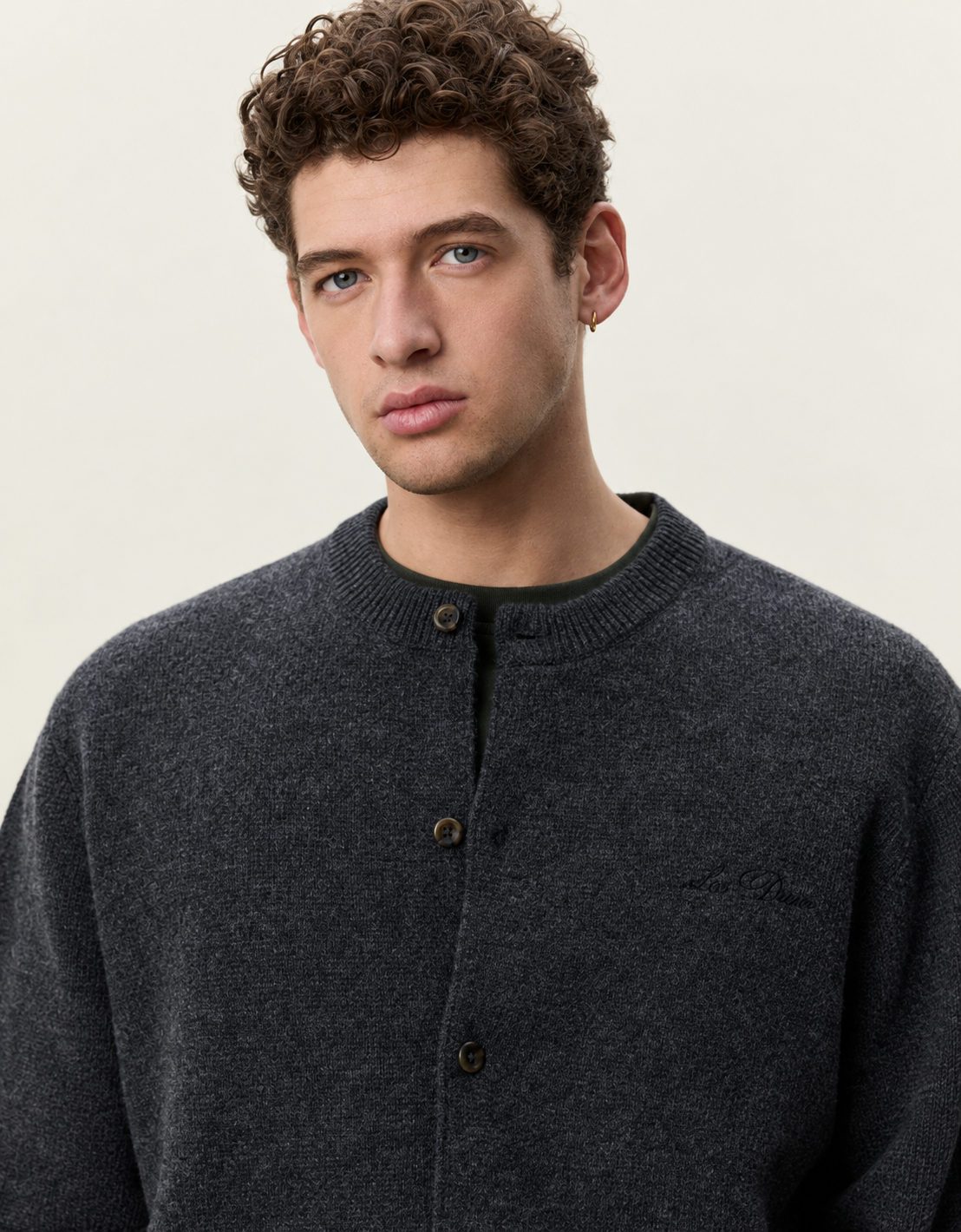 Cárdigan lana "Knitted Roundneck"