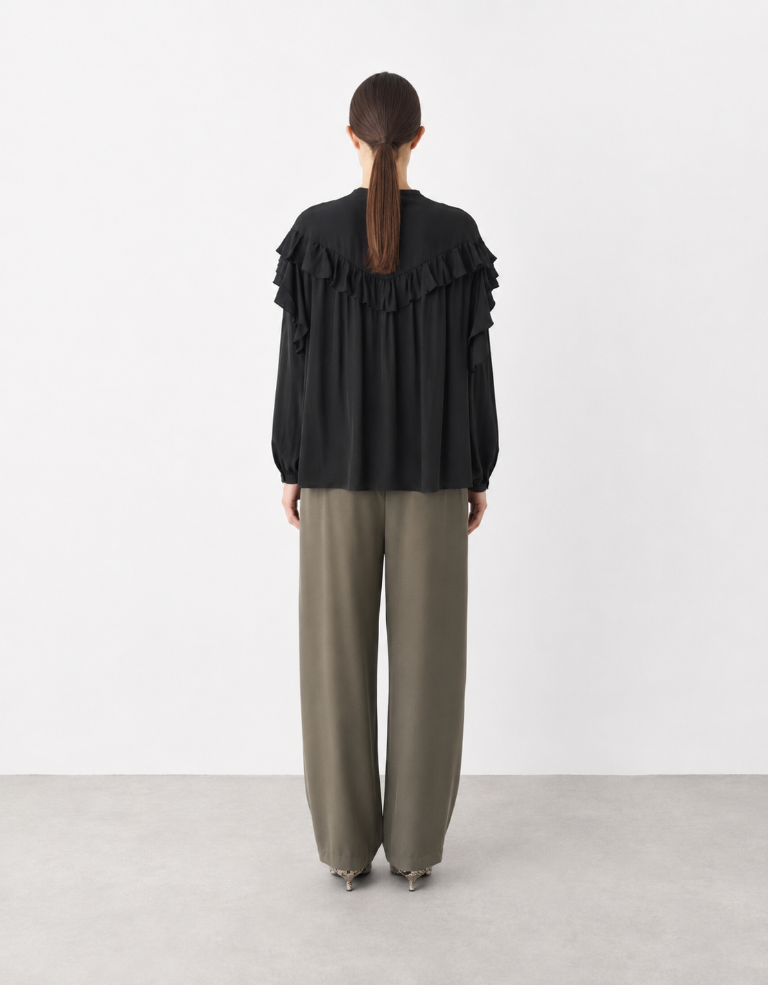 Blusa volantes "Dark forest"