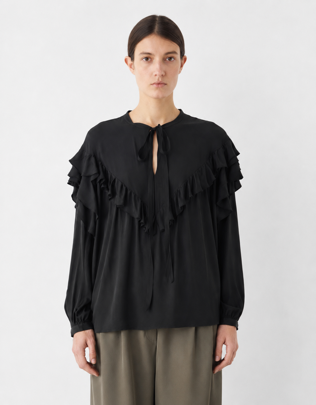 Blusa volantes "Dark forest"