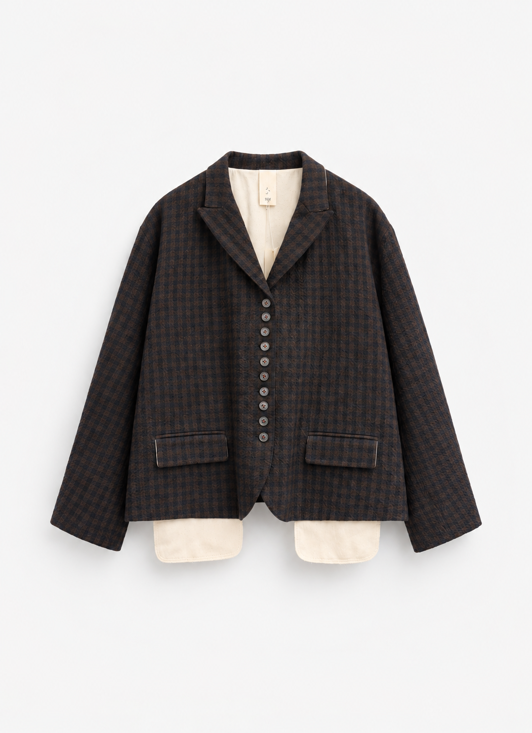 Chaqueta lana cuadros