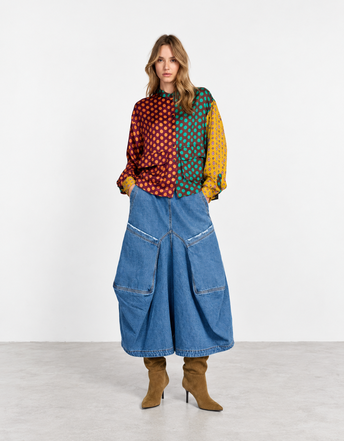 Pantalón denim harem "Harem Pockets"