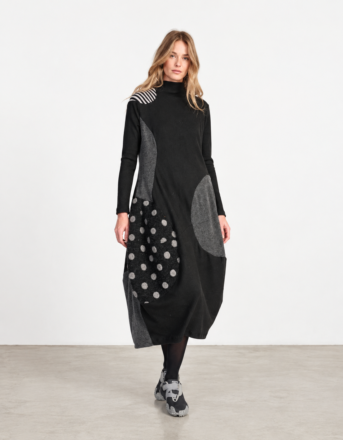 Vestido cocoon punto mixto "Bonnie"