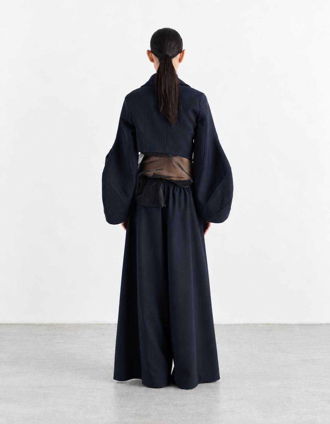 Chaqueta crop manga kimono "Mezzanotte"