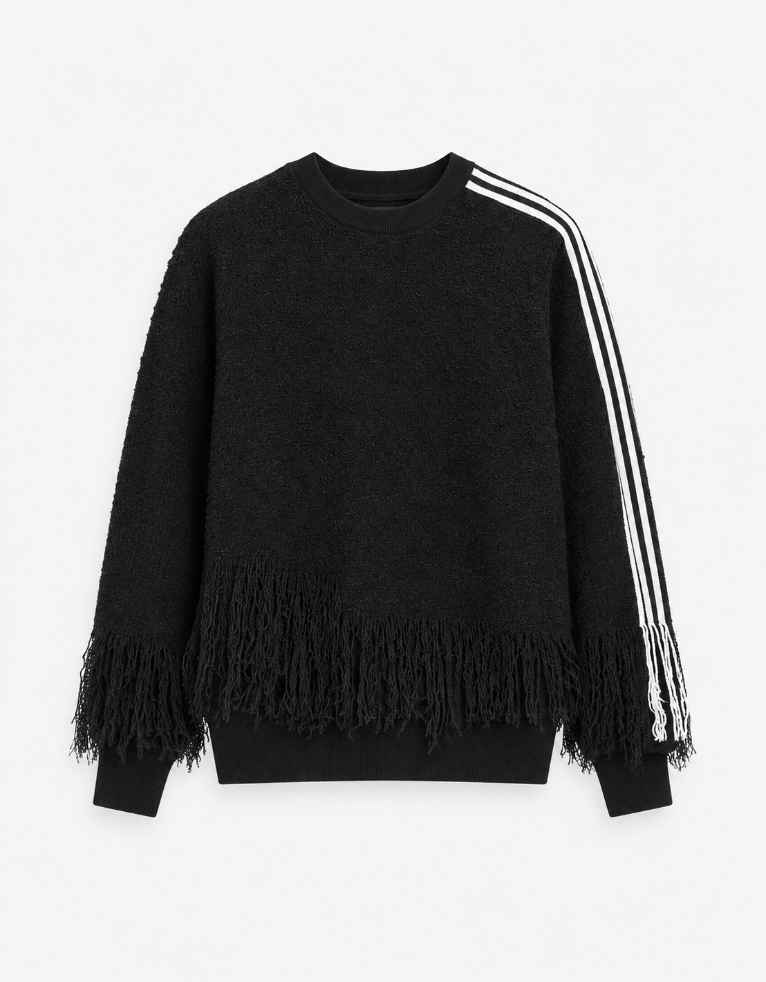 Jersey lana flecos "Knitted 3-Stripes"