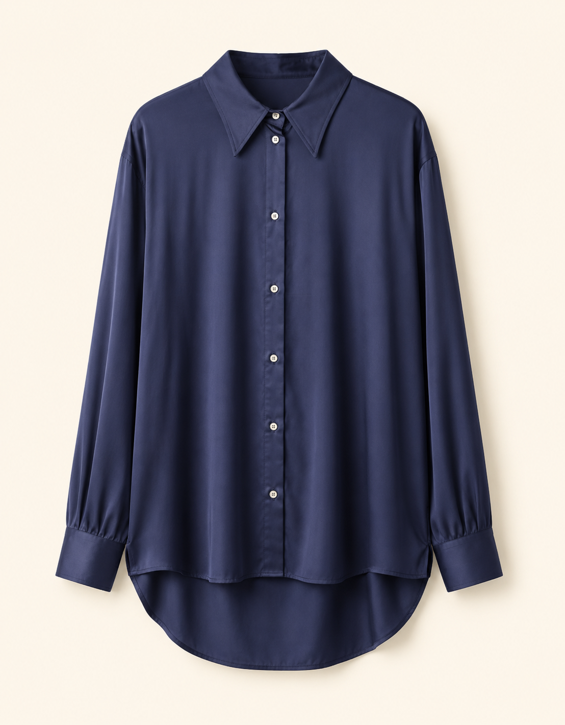 Vestido camisero satinado - MM6