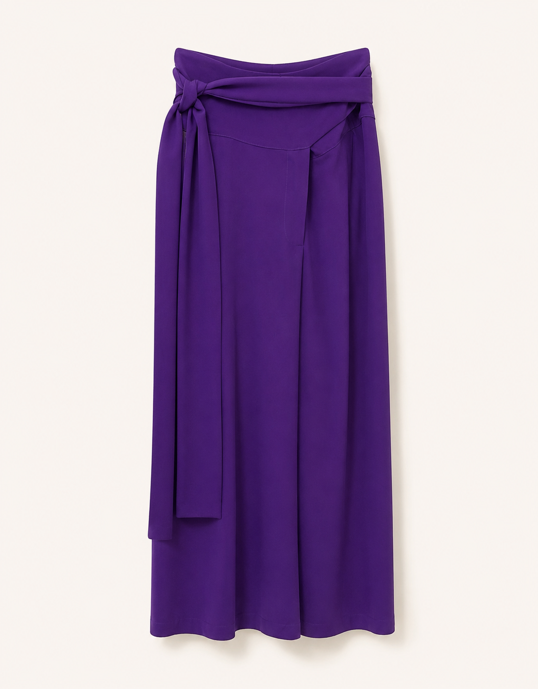 Pantalon con lazo satinado morado