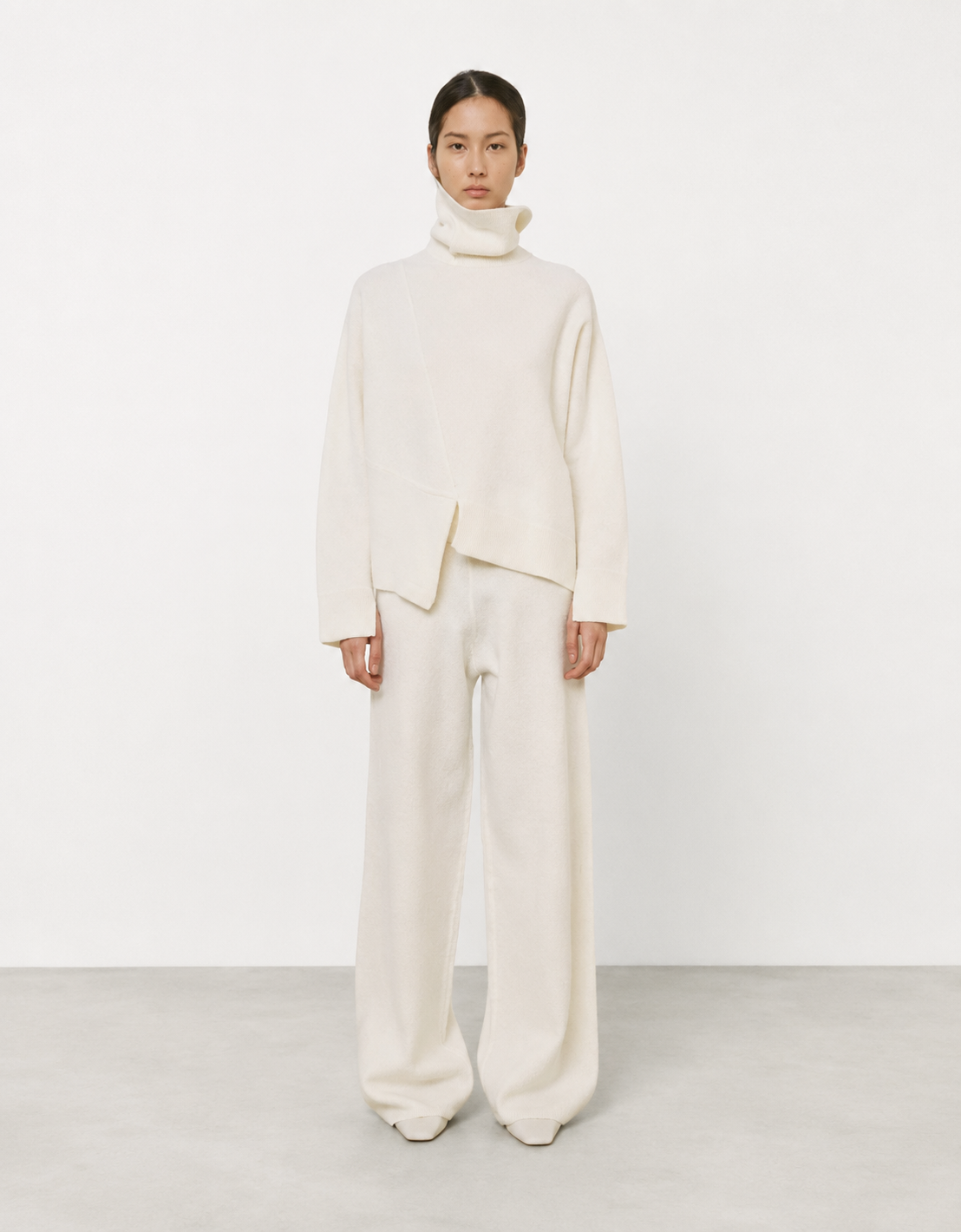 Pull en laine à col roulé « Glycine »