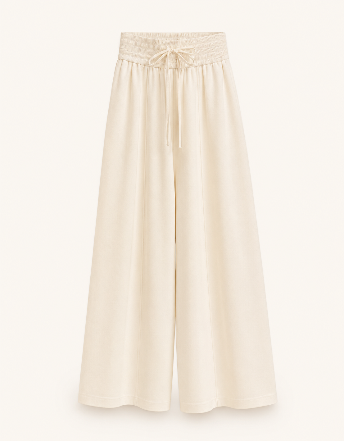 Pantalones palazzo doble cordón