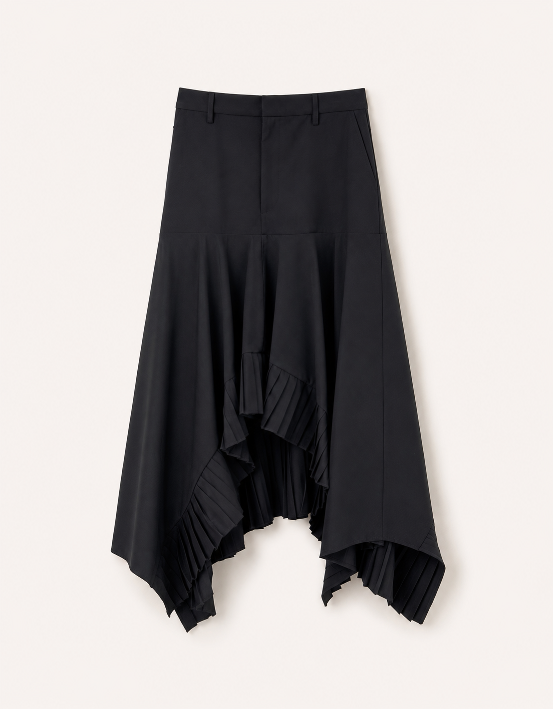 Pleated midi skirt