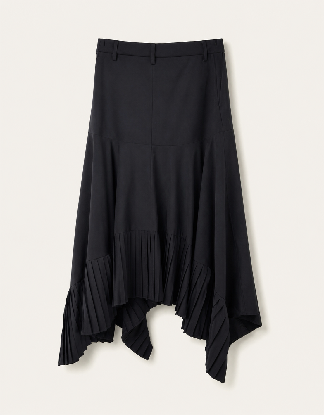 Pleated midi skirt