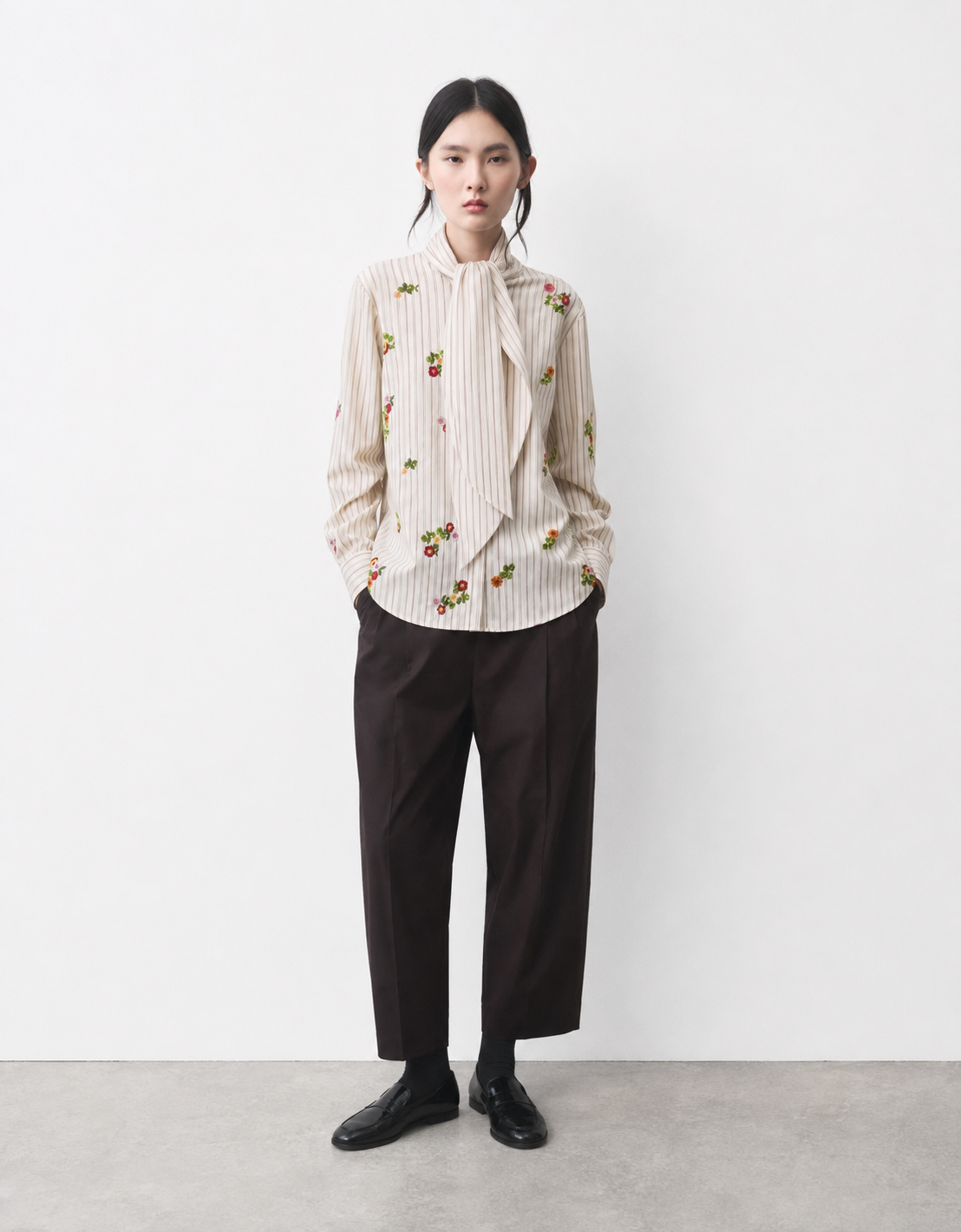 Blusa algodón lentejuelas "Ivory"