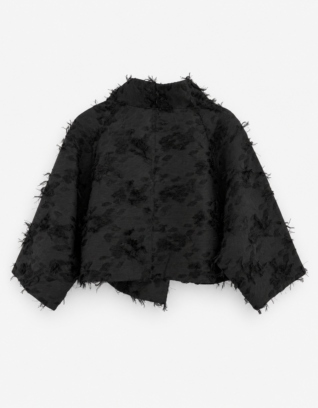 Chaqueta cropped textura "Hasu"