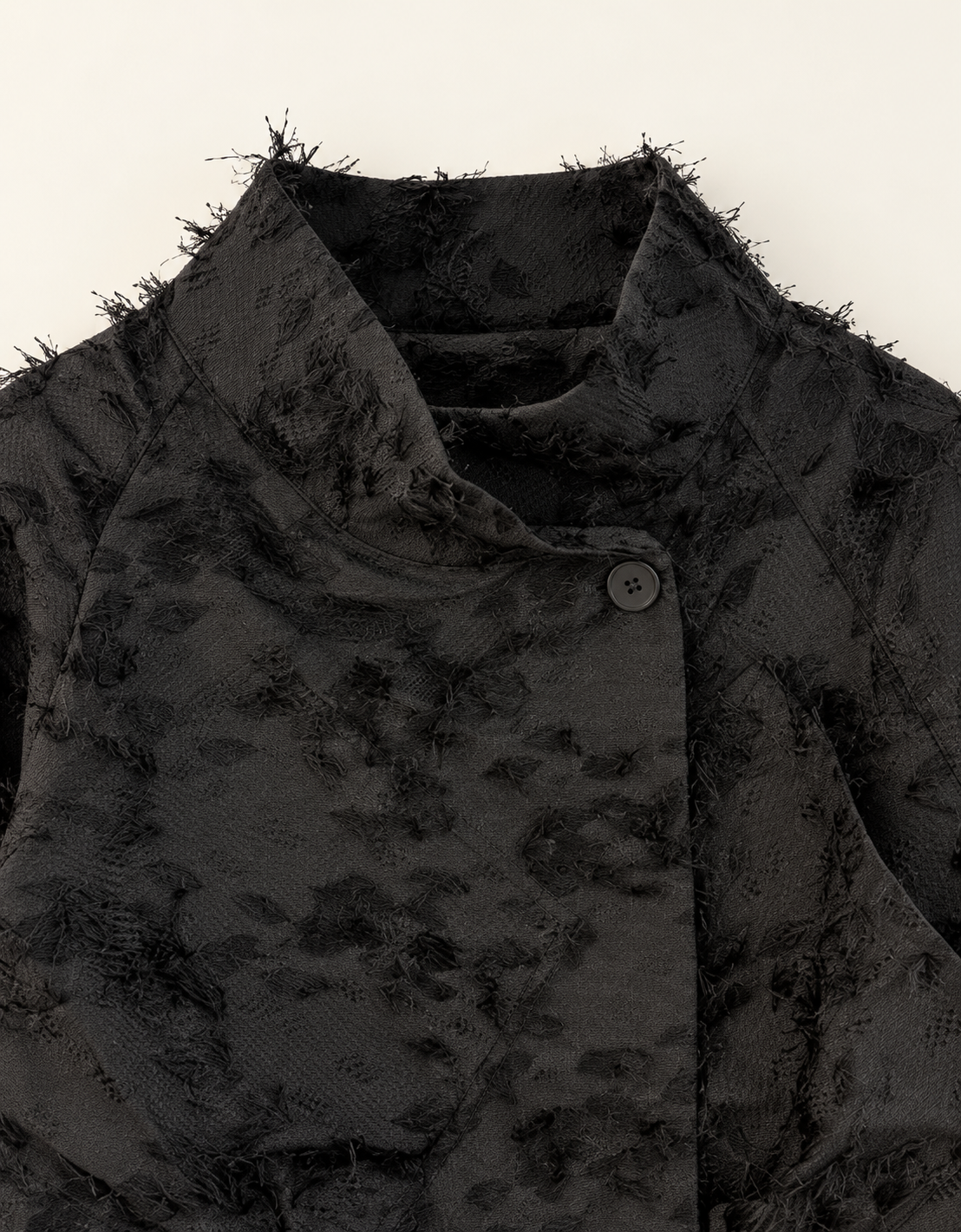 Chaqueta cropped textura "Hasu"