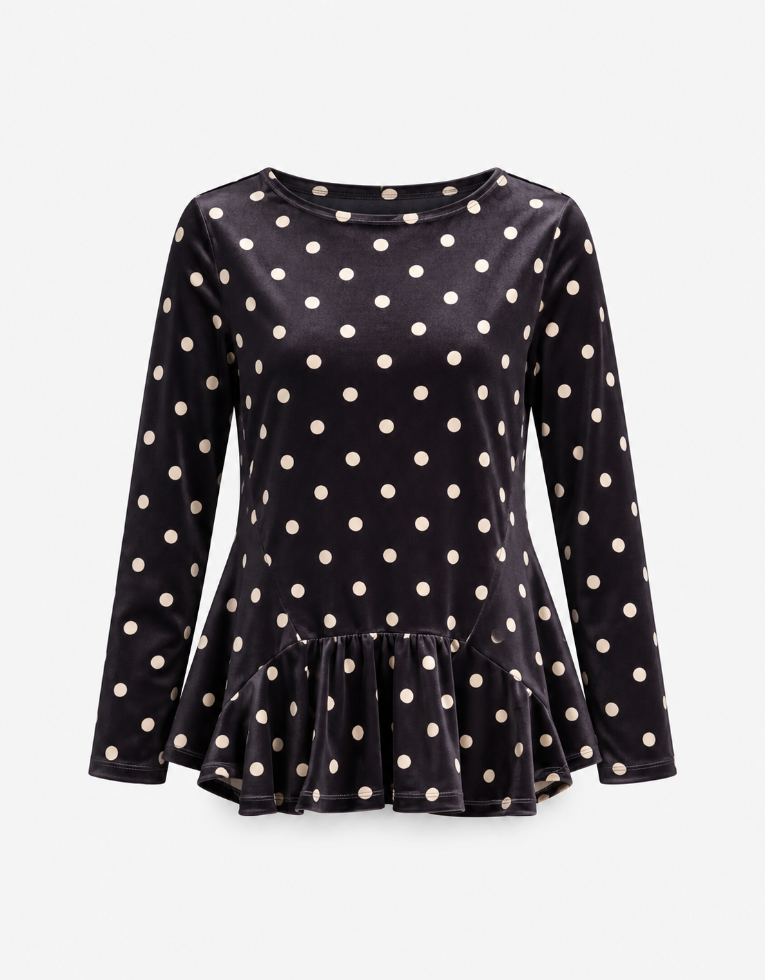 Jersey terciopelo topos "Polka"