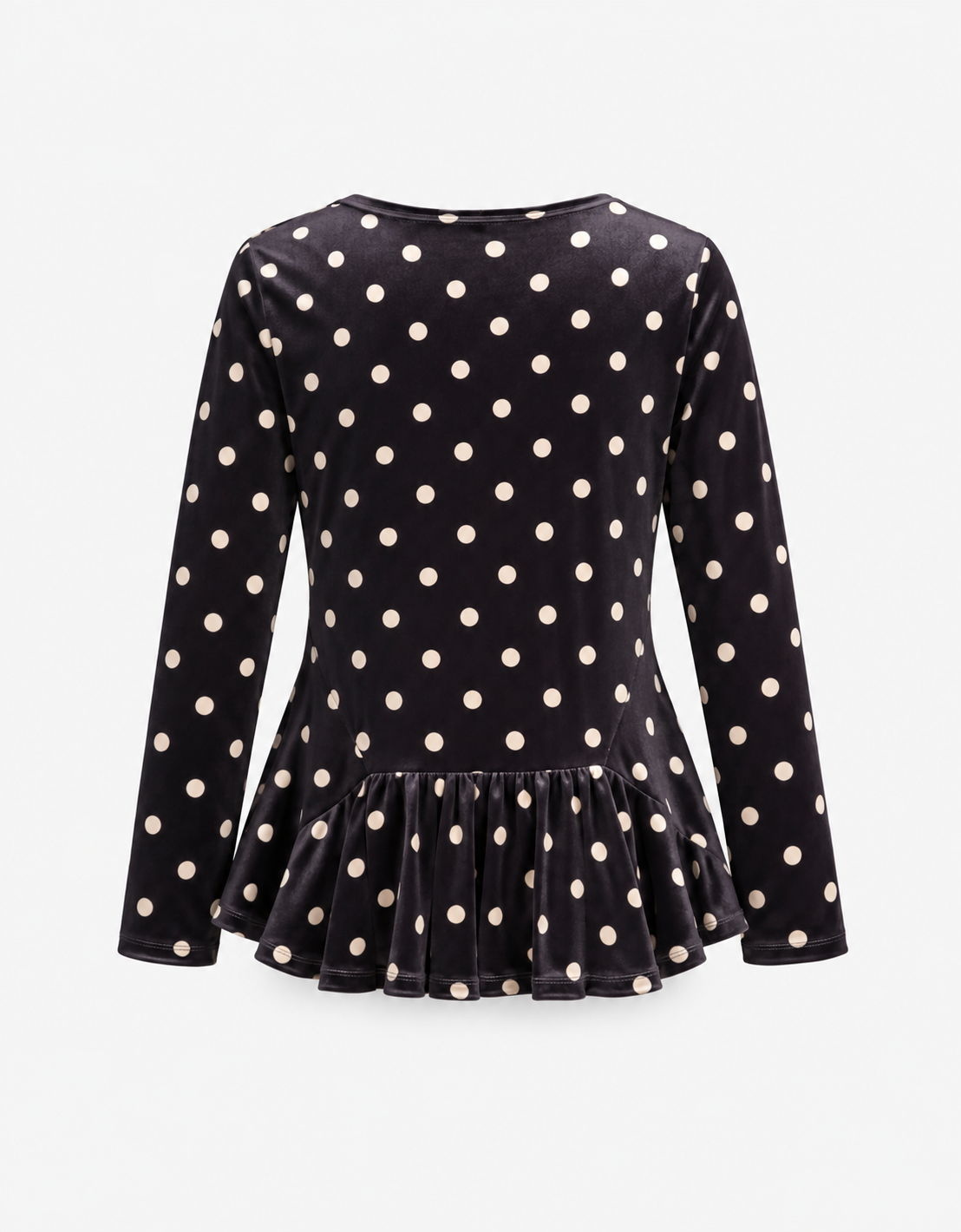 Jersey terciopelo topos "Polka"