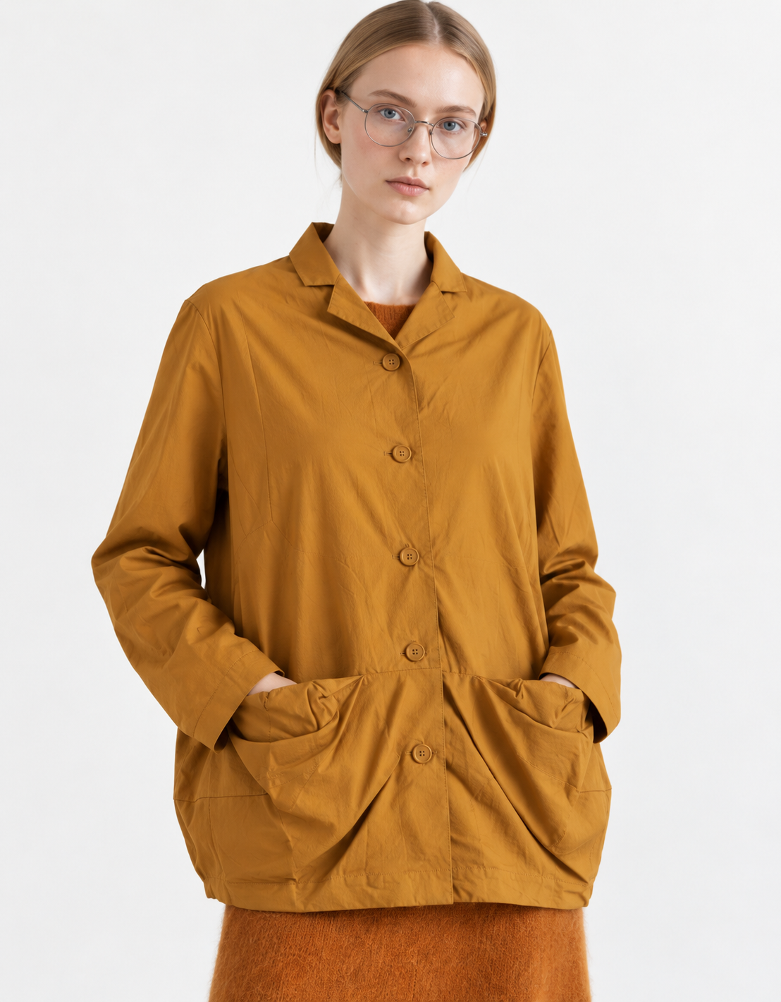 Chaqueta algodón de silueta globo