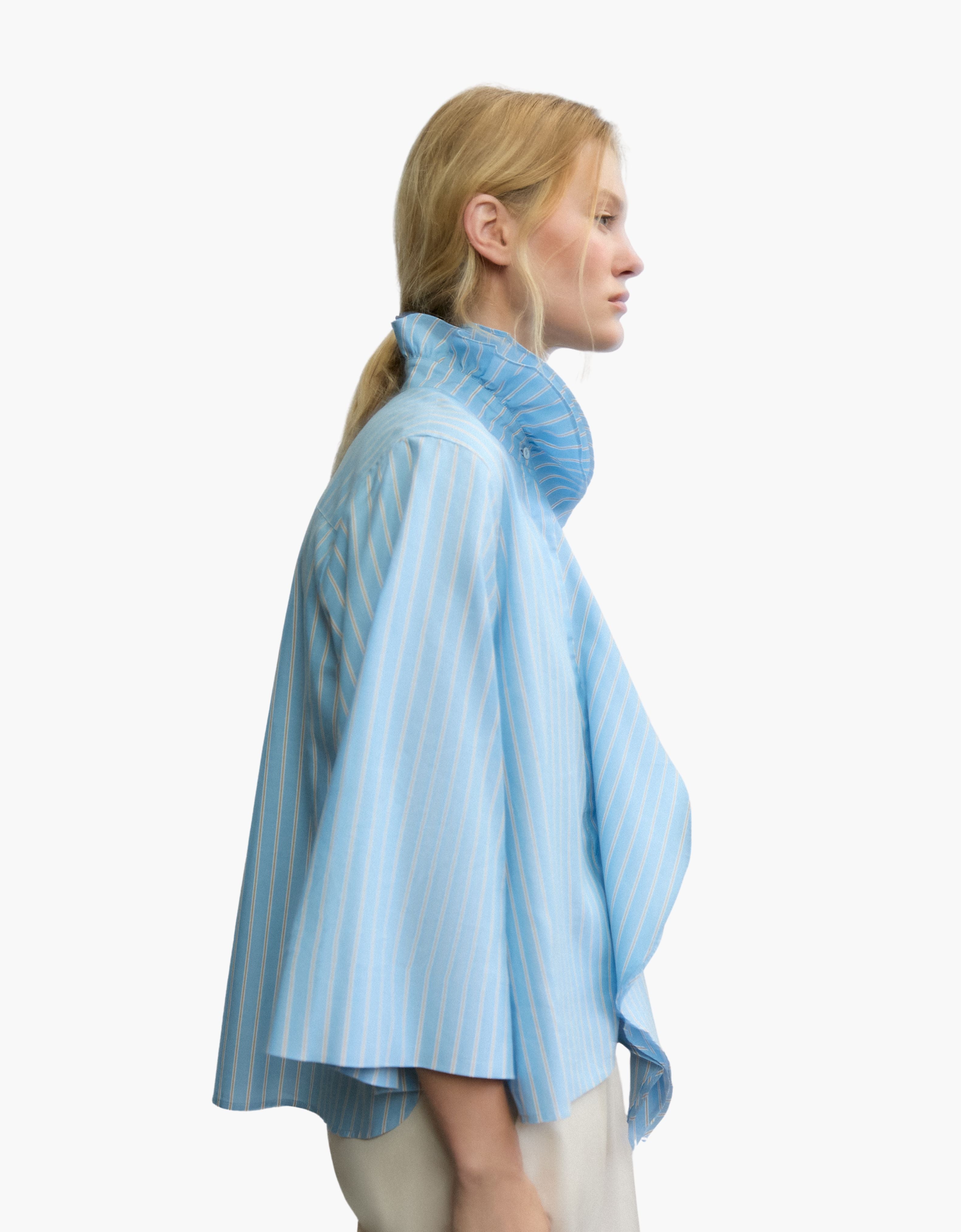 Camisa boxy popelín rayas "Oxford"