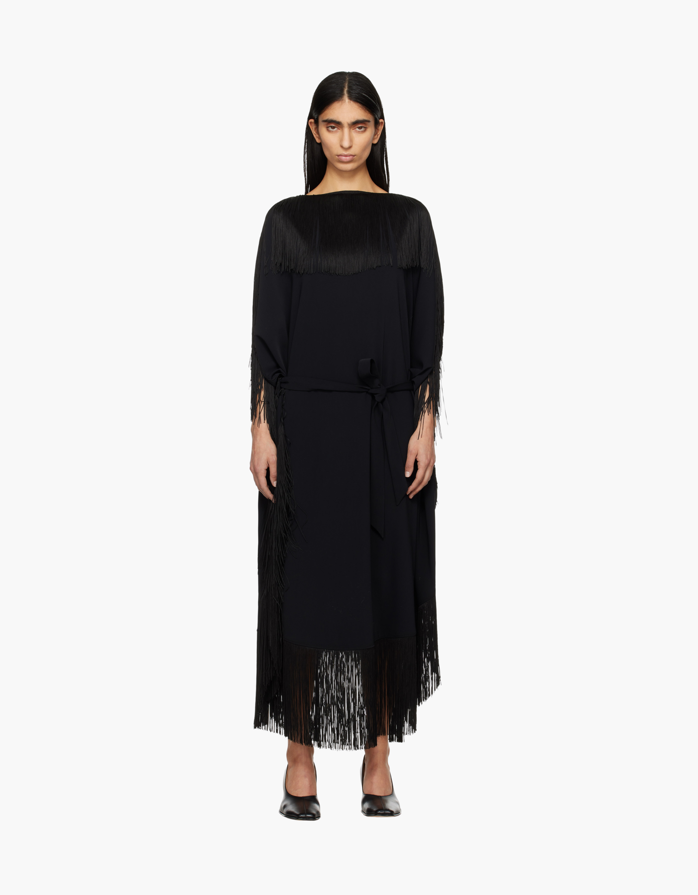Vestido de flecos redondo - S52DD0061