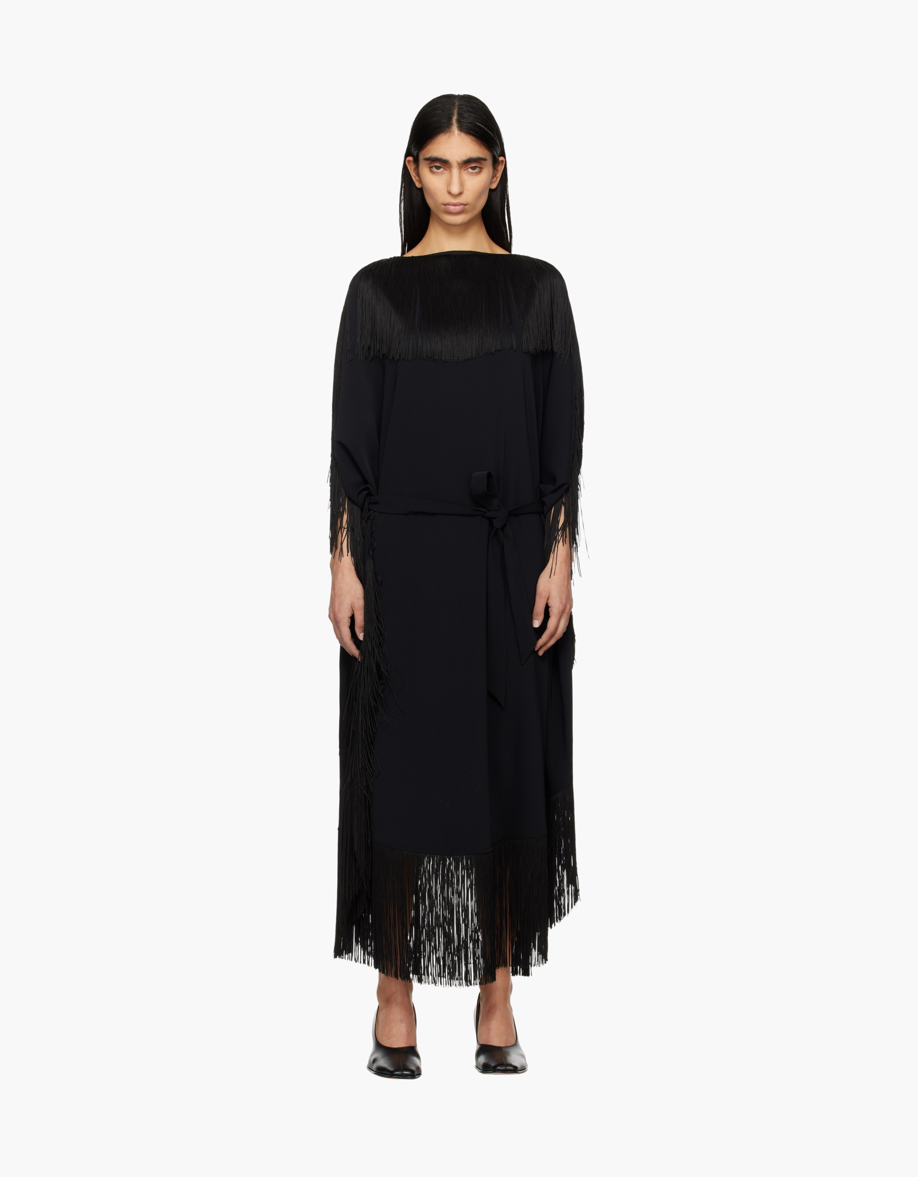 Vestido de flecos redondo - S52DD0061