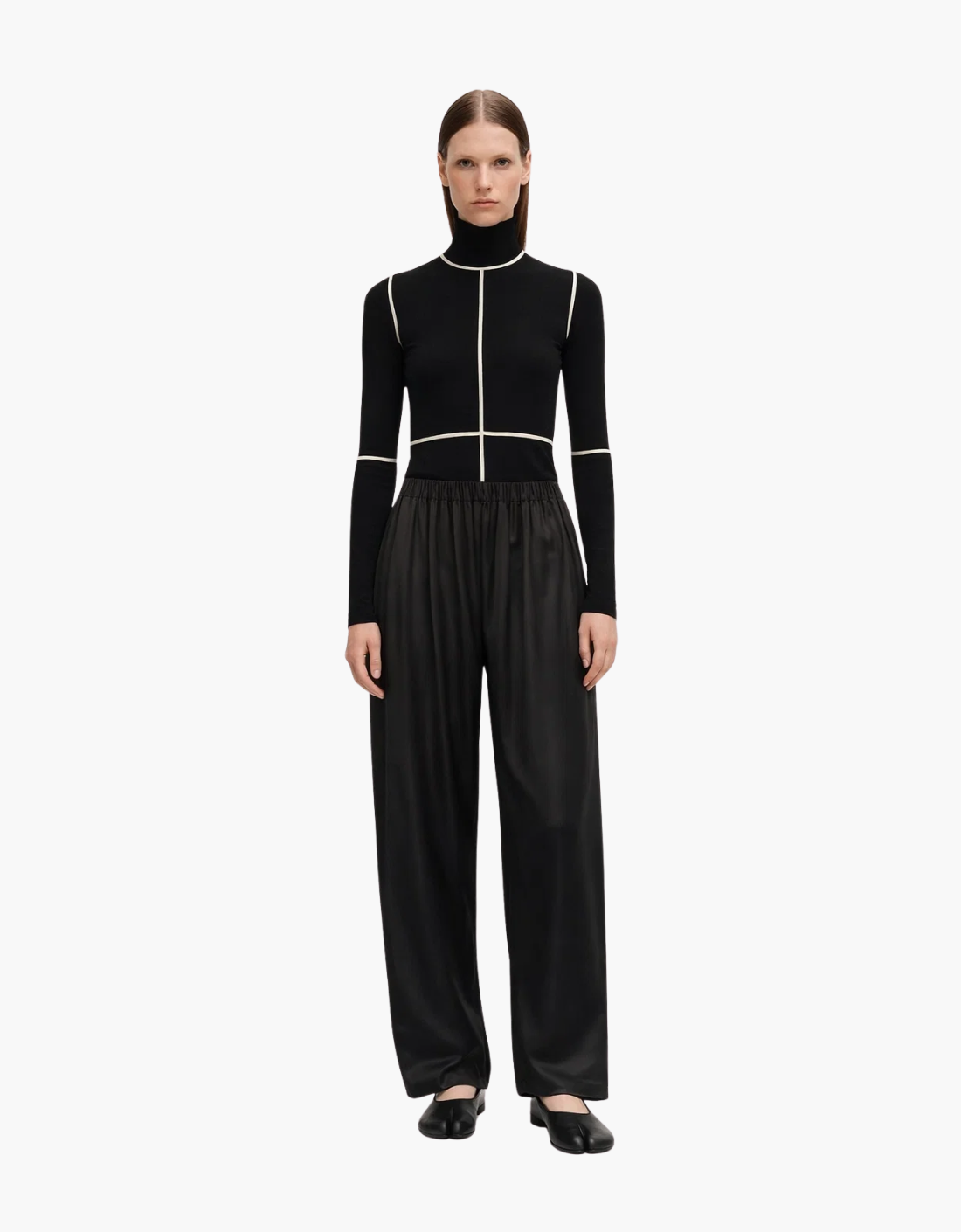Pantalon fluide noir Mm6 (S52KA0501)