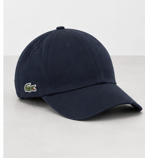 Gorra de sarga de algodón en azul marino – vista frontal