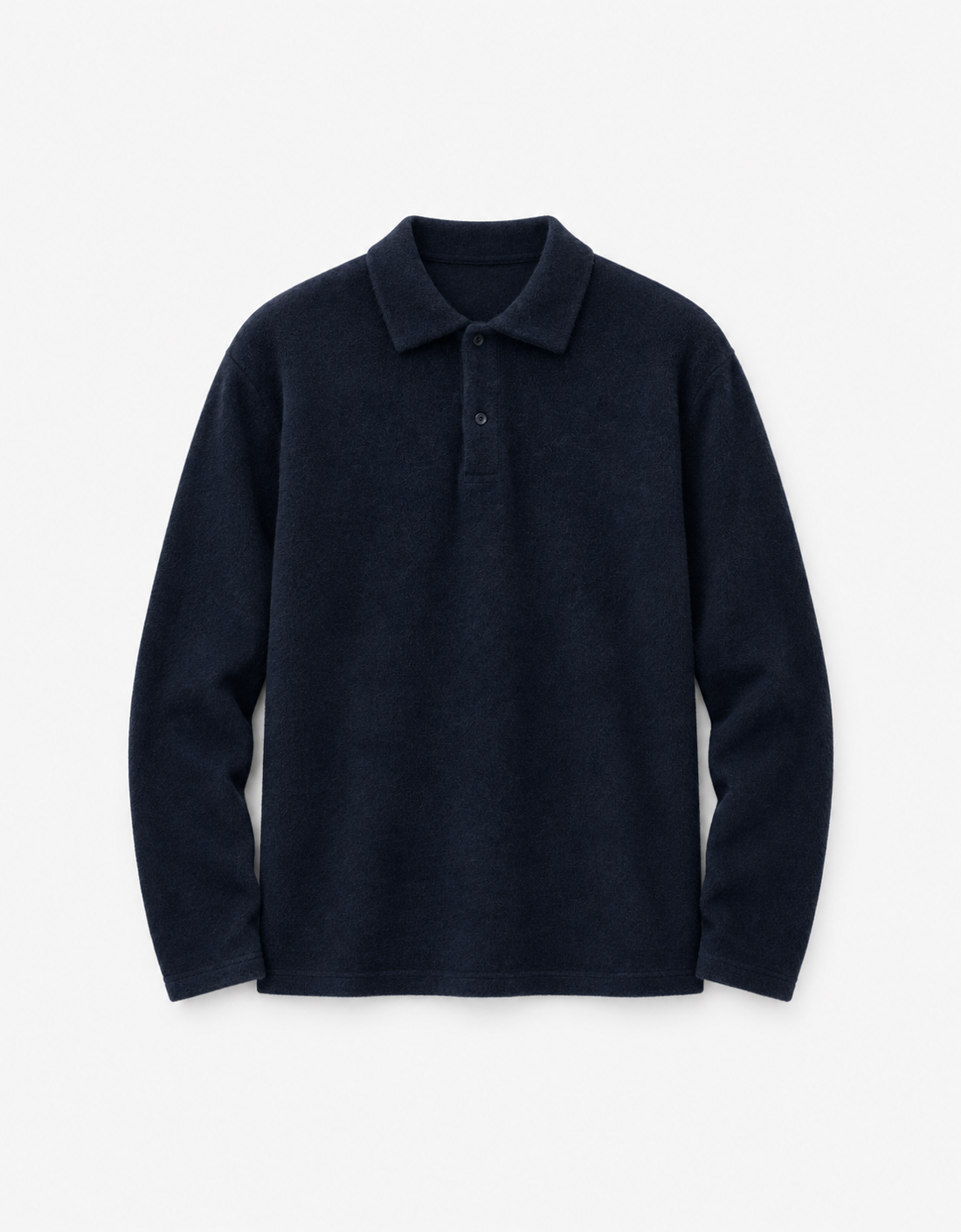 UNFEIGNED Wool Polo — azul marino oscuro — delante producto