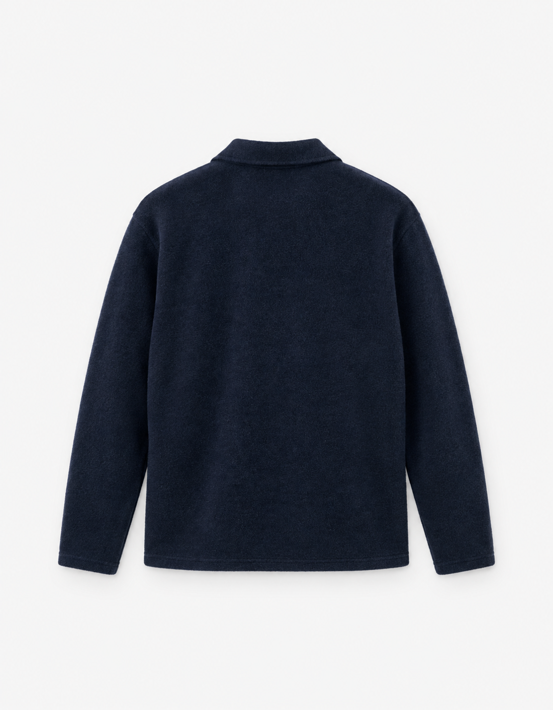 UNFEIGNED Wool Polo — azul marino oscuro — detras producto