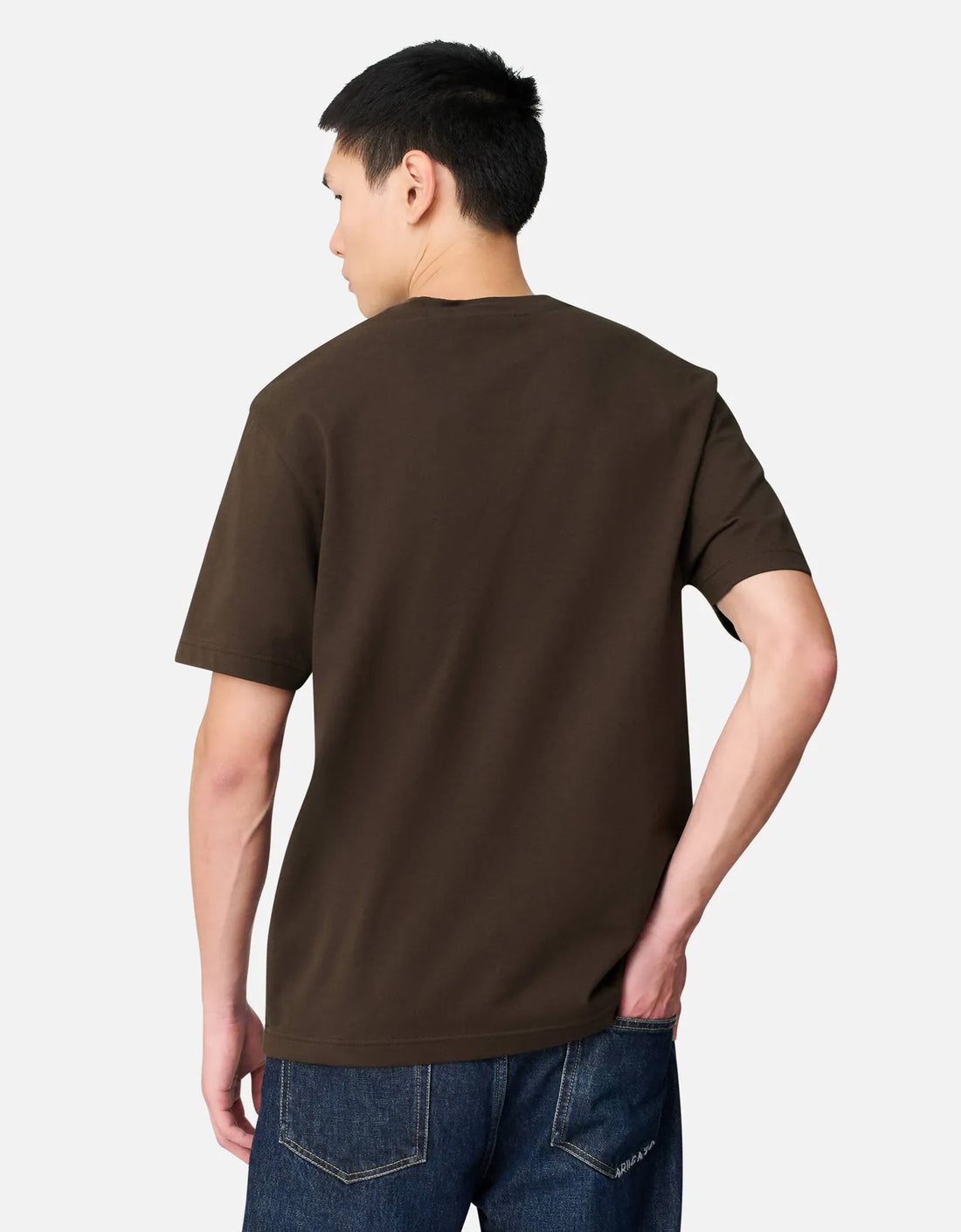 Camiseta "Micro Bee Bird" Marrón oscuro – trasera