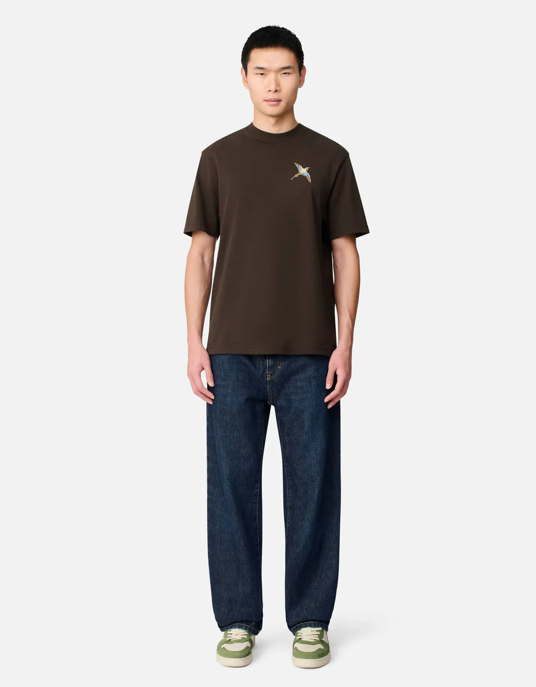 Camiseta "Micro Bee Bird" Marrón oscuro – frontal