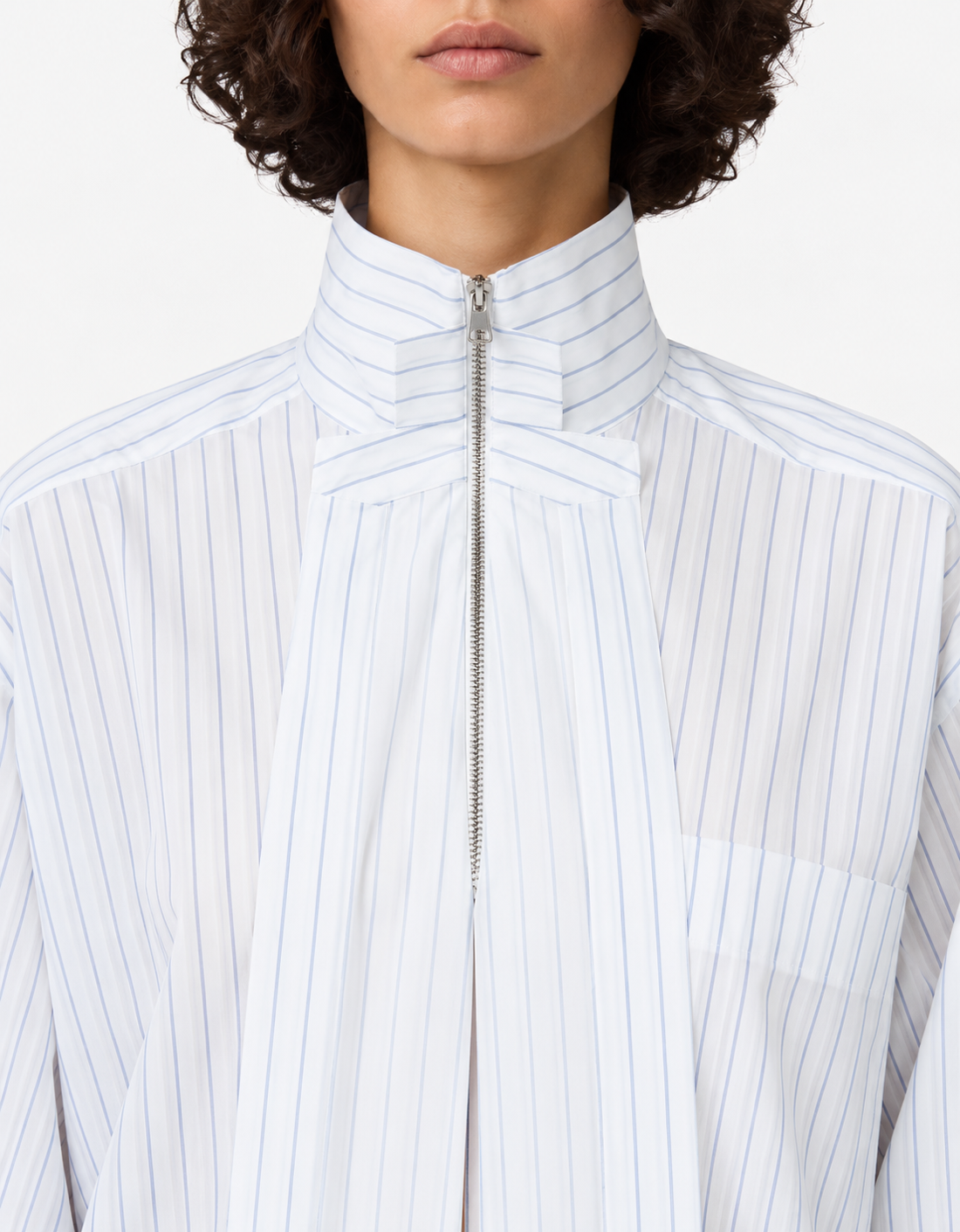 Camisa algodón a rayas "Zipper" - MM6