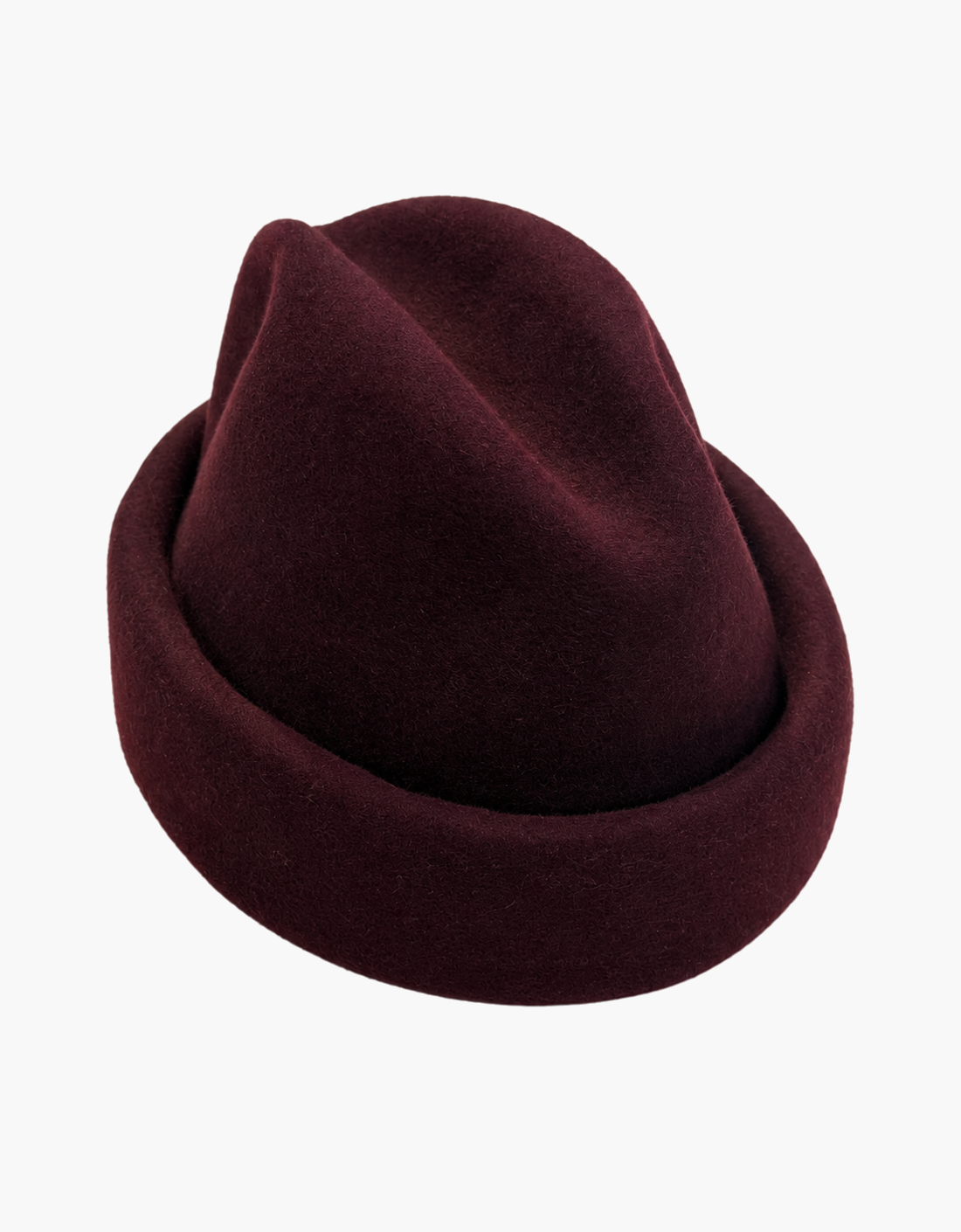 Sombrero fieltro berenjena "Russian Cuff" — vista del producto