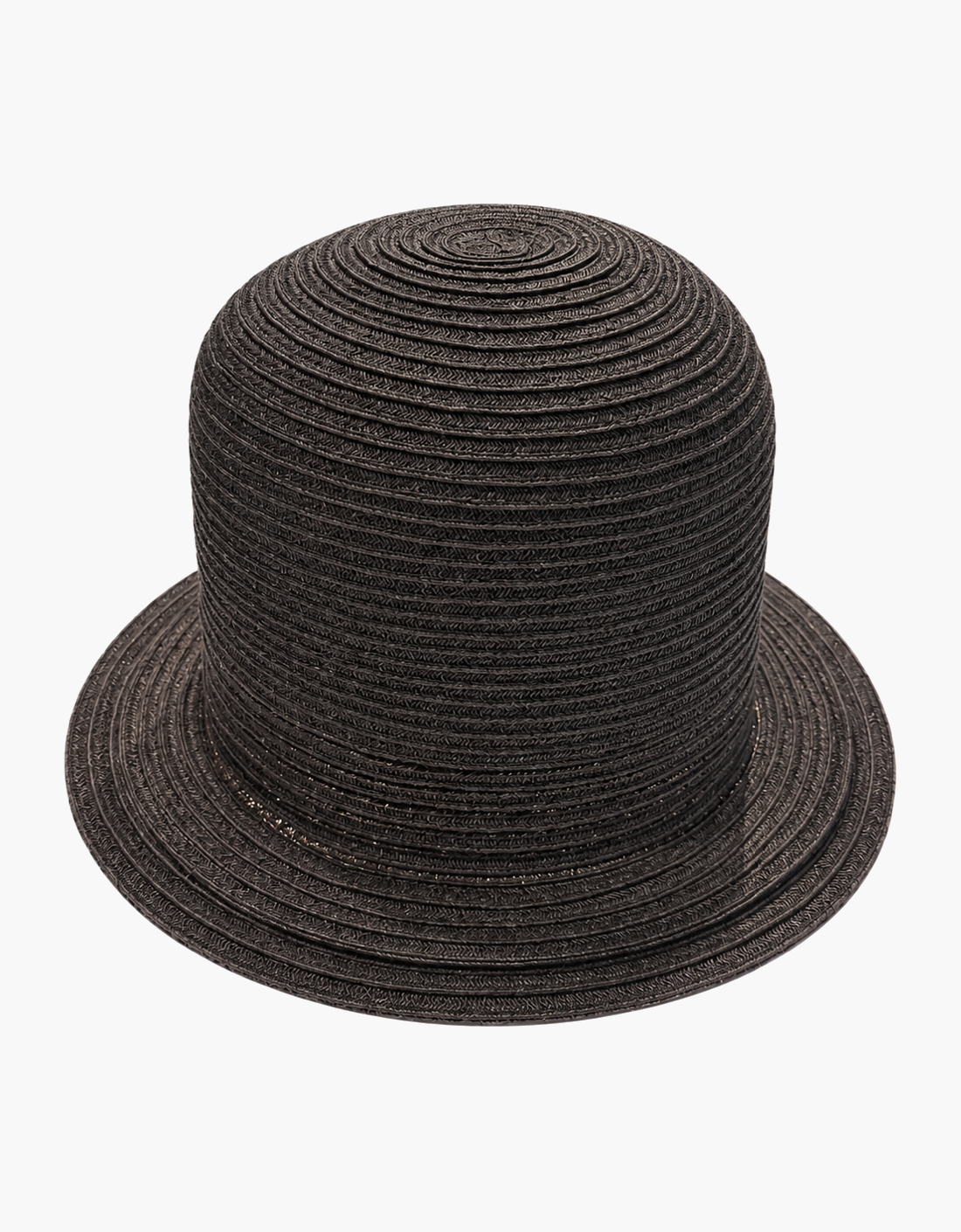 Sombrero rafia negro "Big Bowler Hat" — vista del producto