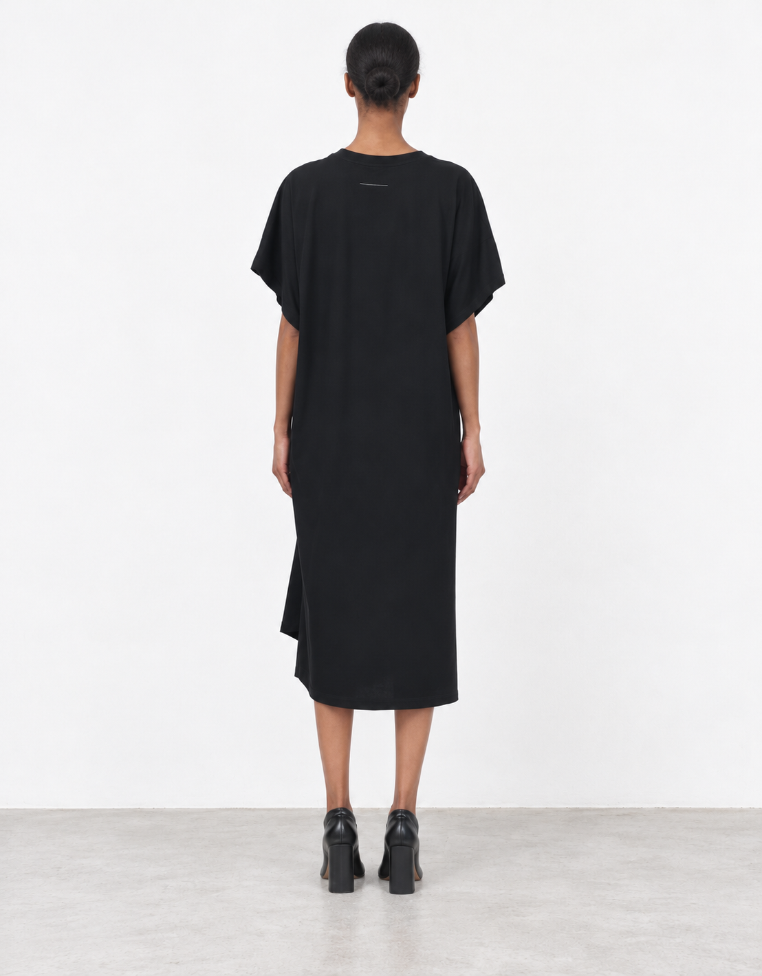 Vestido algodón drapeado "Numeric label" - MM6