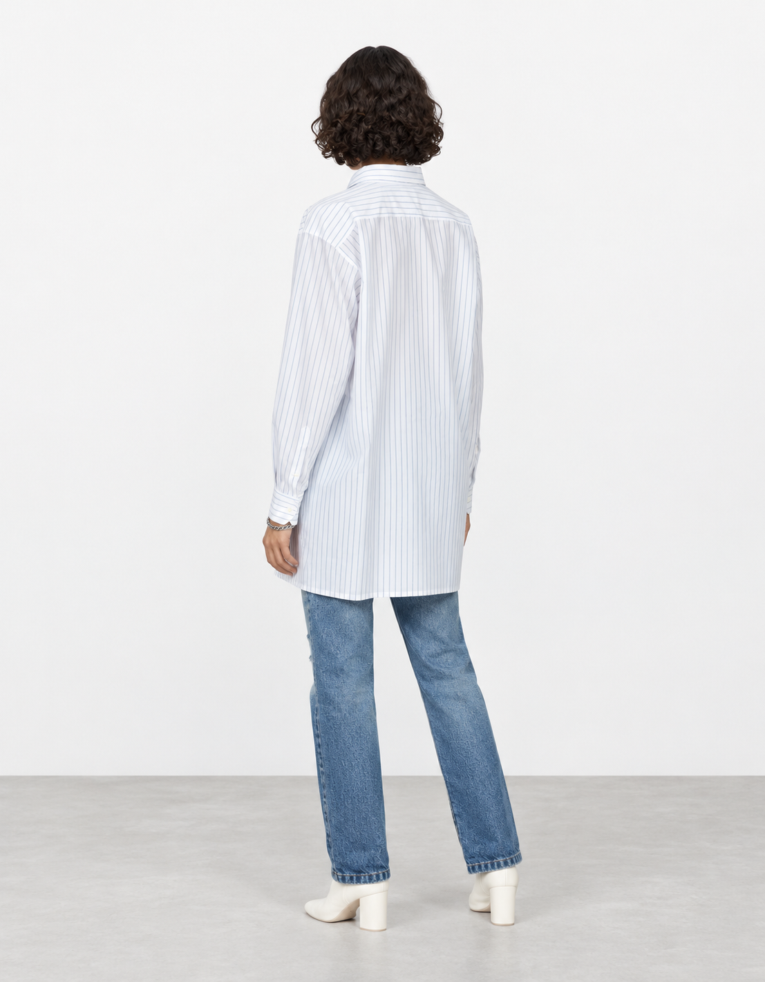Camisa algodón a rayas "Zipper" - MM6
