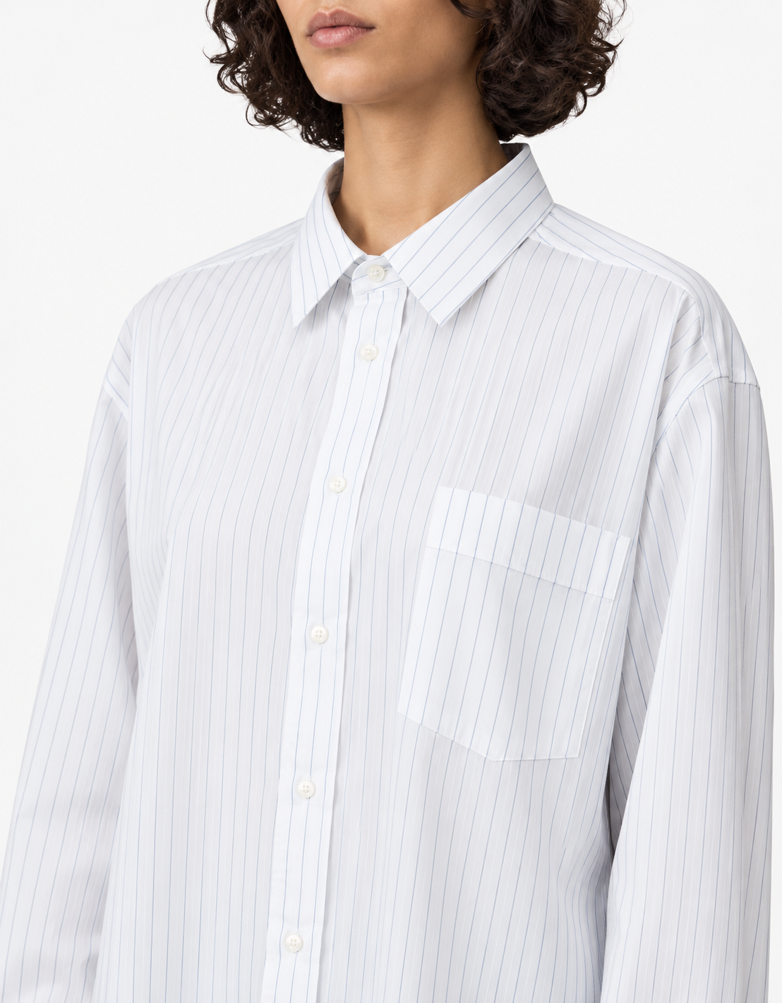 Camisa algodón a rayas "Zipper" - MM6