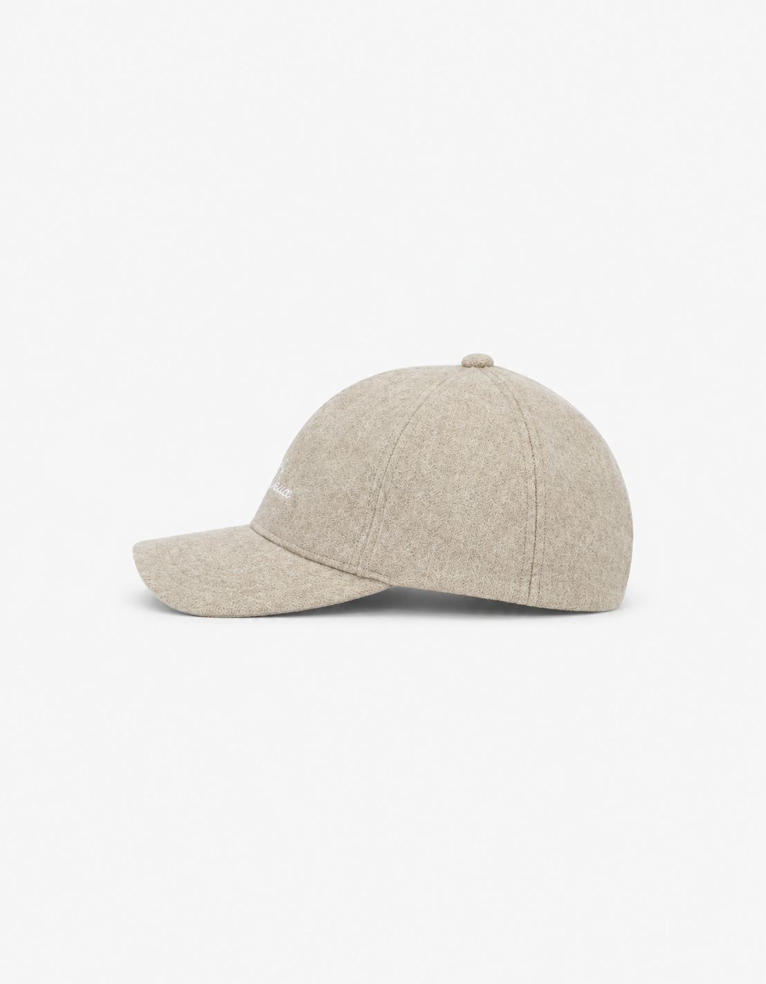 Gorra lana espiga Signature beige - lateral derecho