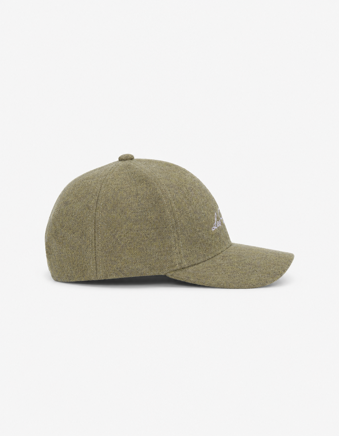 Gorra lana espiga Signature verde - lateral izquierdo