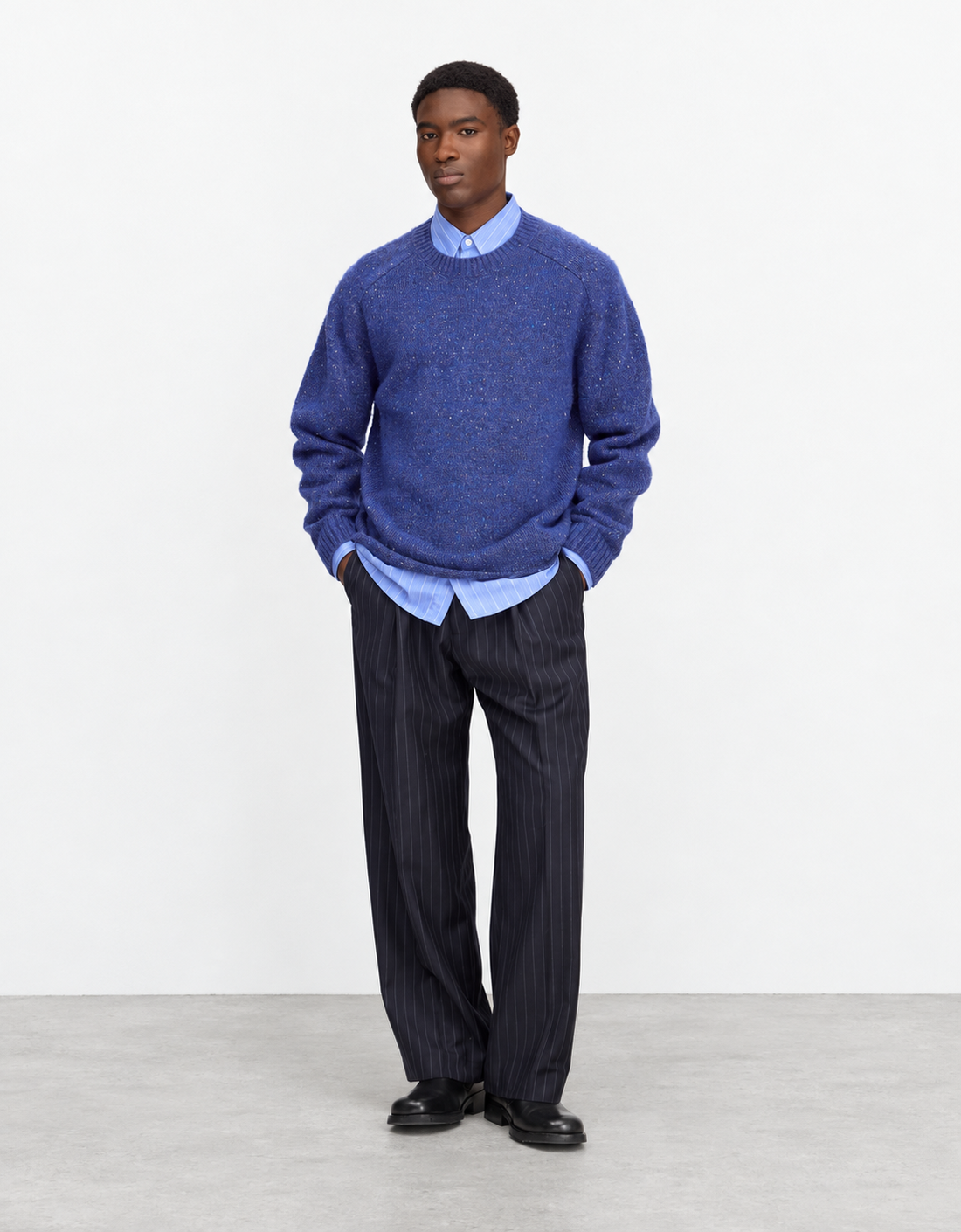 Jersey Jim Crew Neck Blue Ignition - frontal