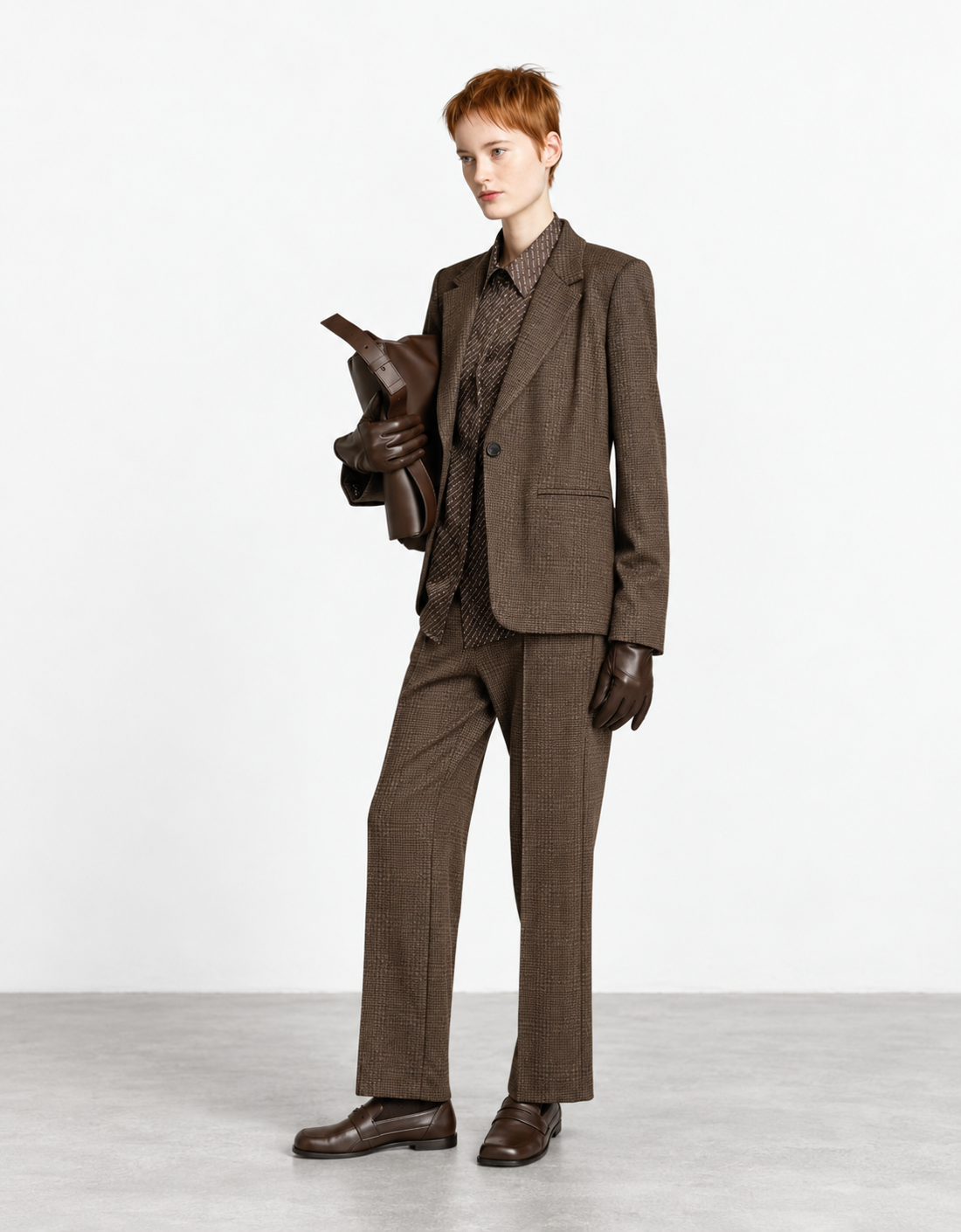 Pantalón jacquard de cuadros "Zampino"