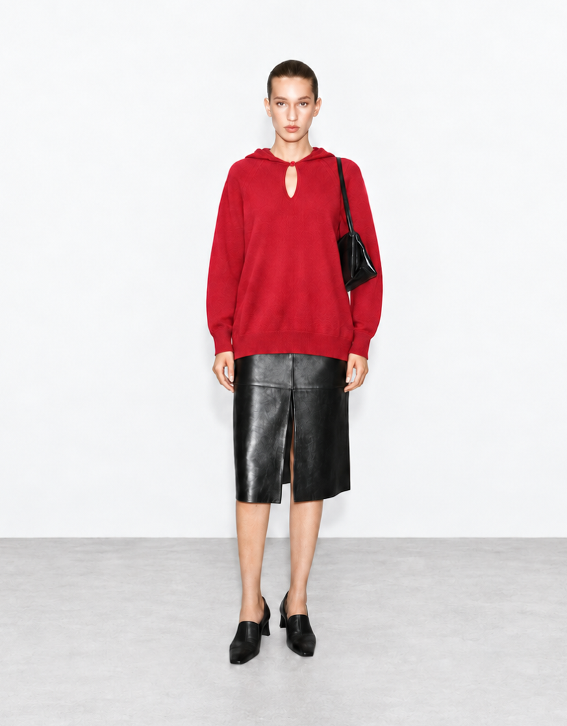 Jersey lana y cashmere con capucha "Leguale"
