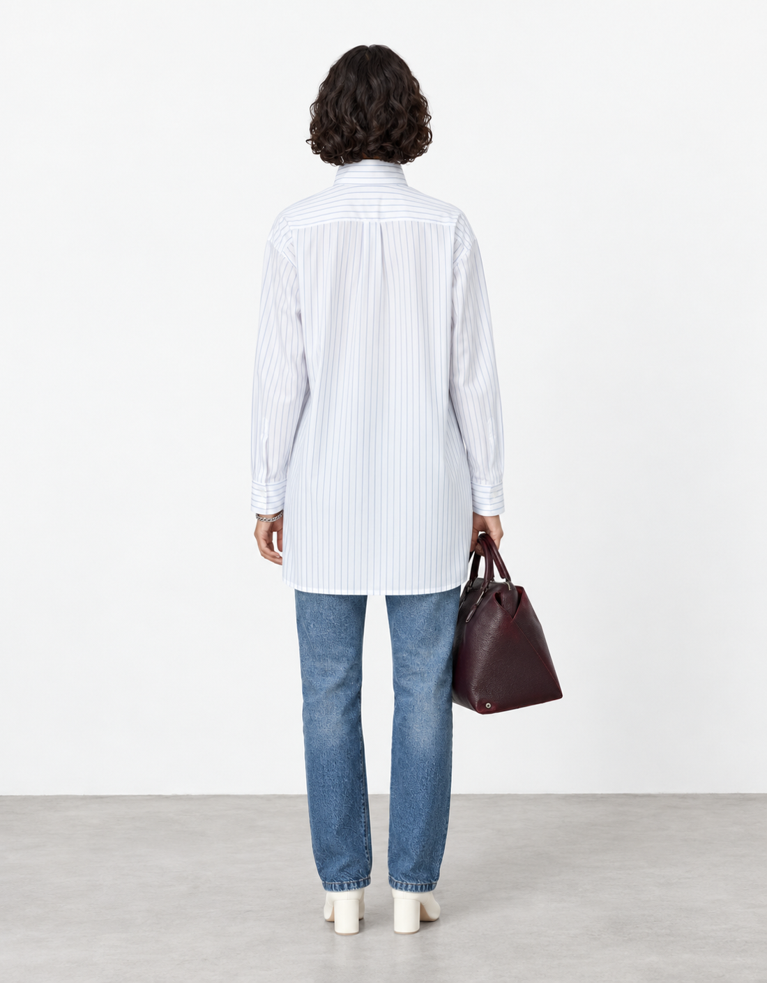 Camisa algodón a rayas "Zipper" - MM6