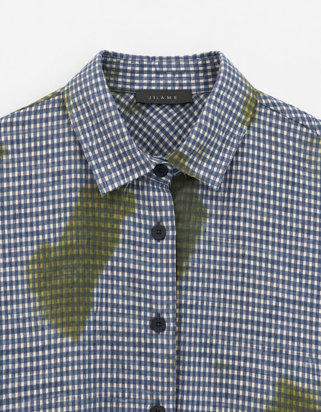 Camisa cuadros Vichy Stain azul detalle