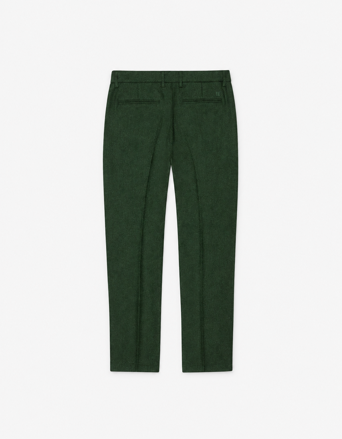 Pantalón traje lana Wool Regular verde oscuro - producto espalda