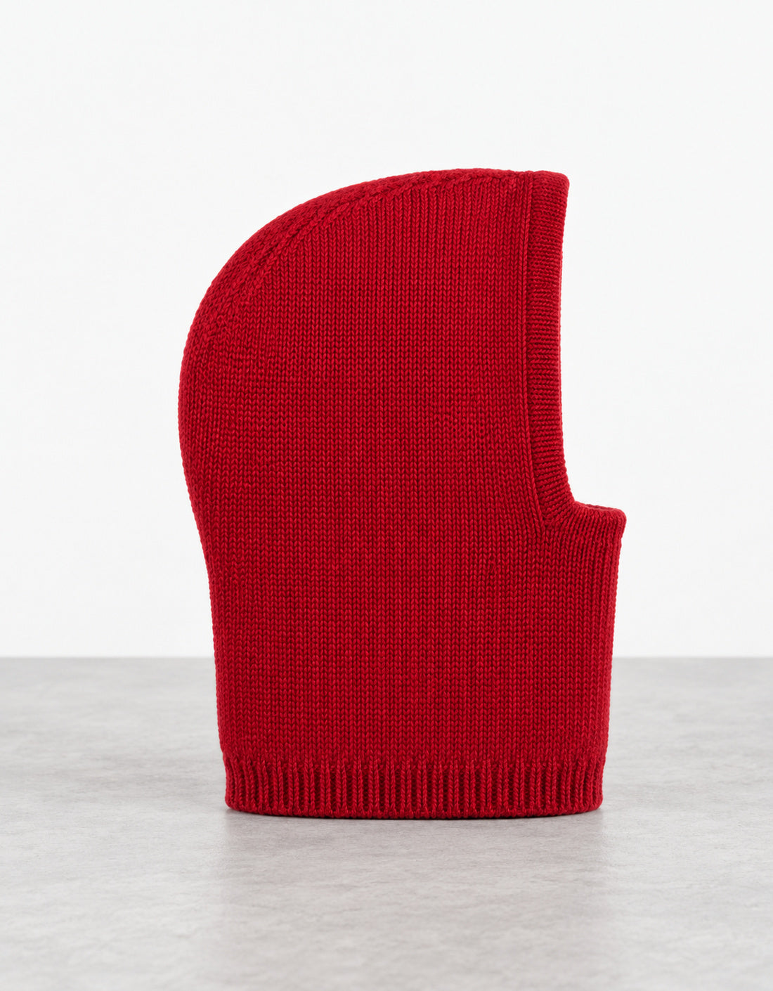 Capucha lana merino "Portici" roja, vista trasera
