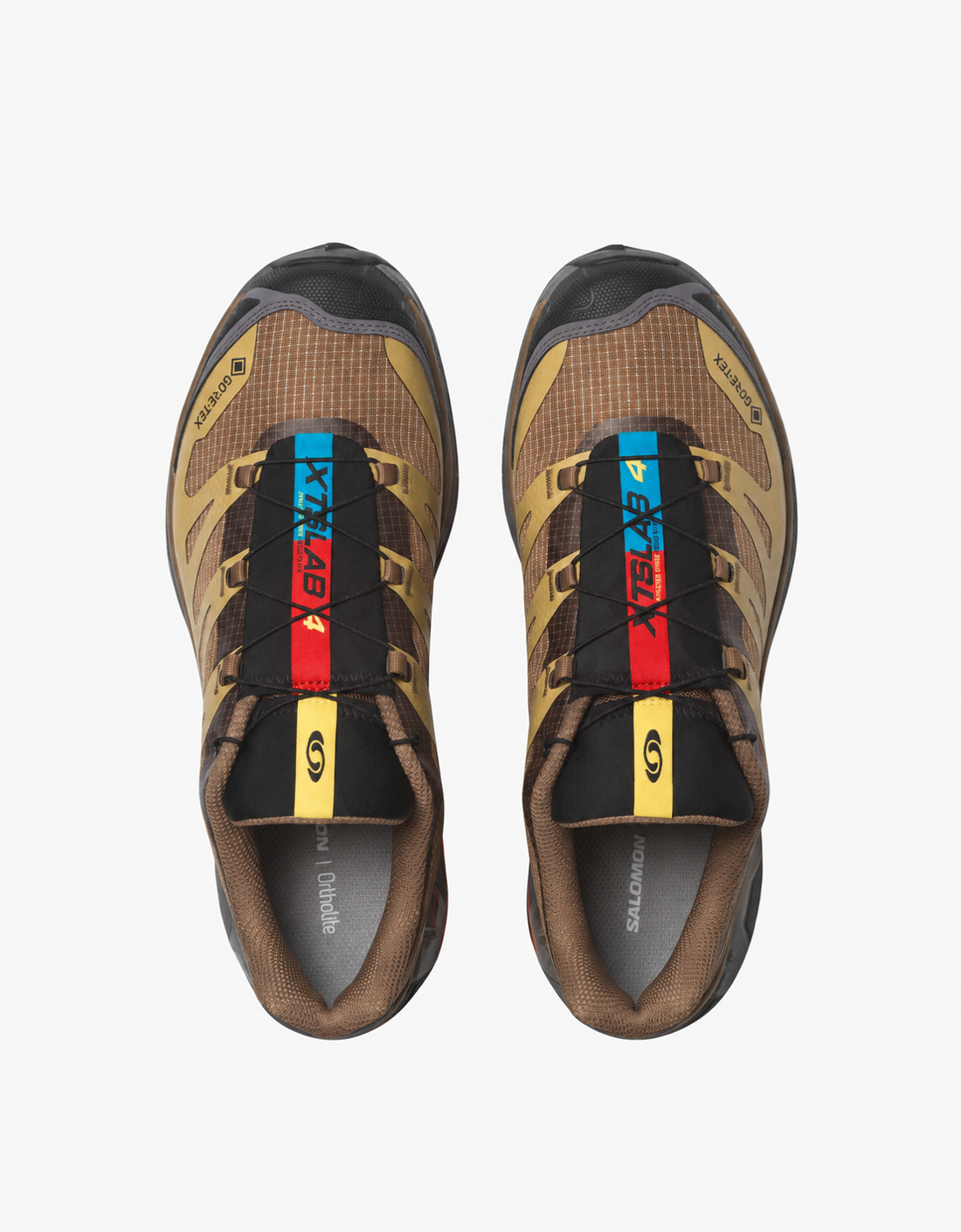 XT-4 OG GTX Coyote Brown / Willow / Dragon Fire — vista superior del par