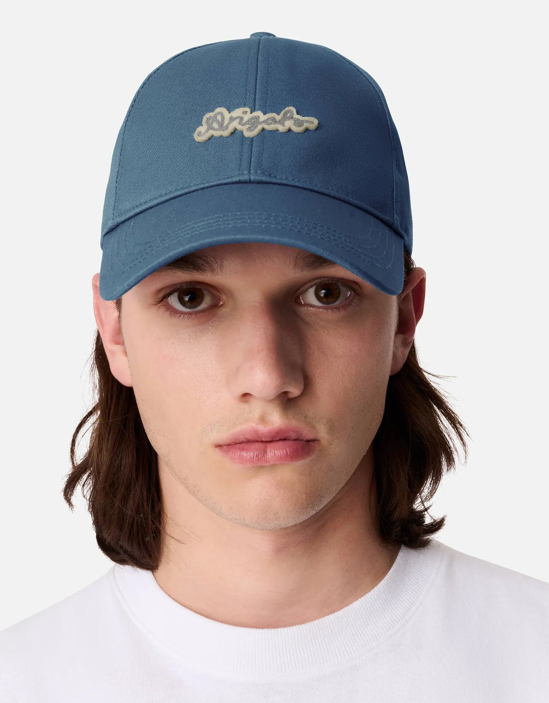 Gorra algodón "Arigato Stitch" Azul celeste – frontal
