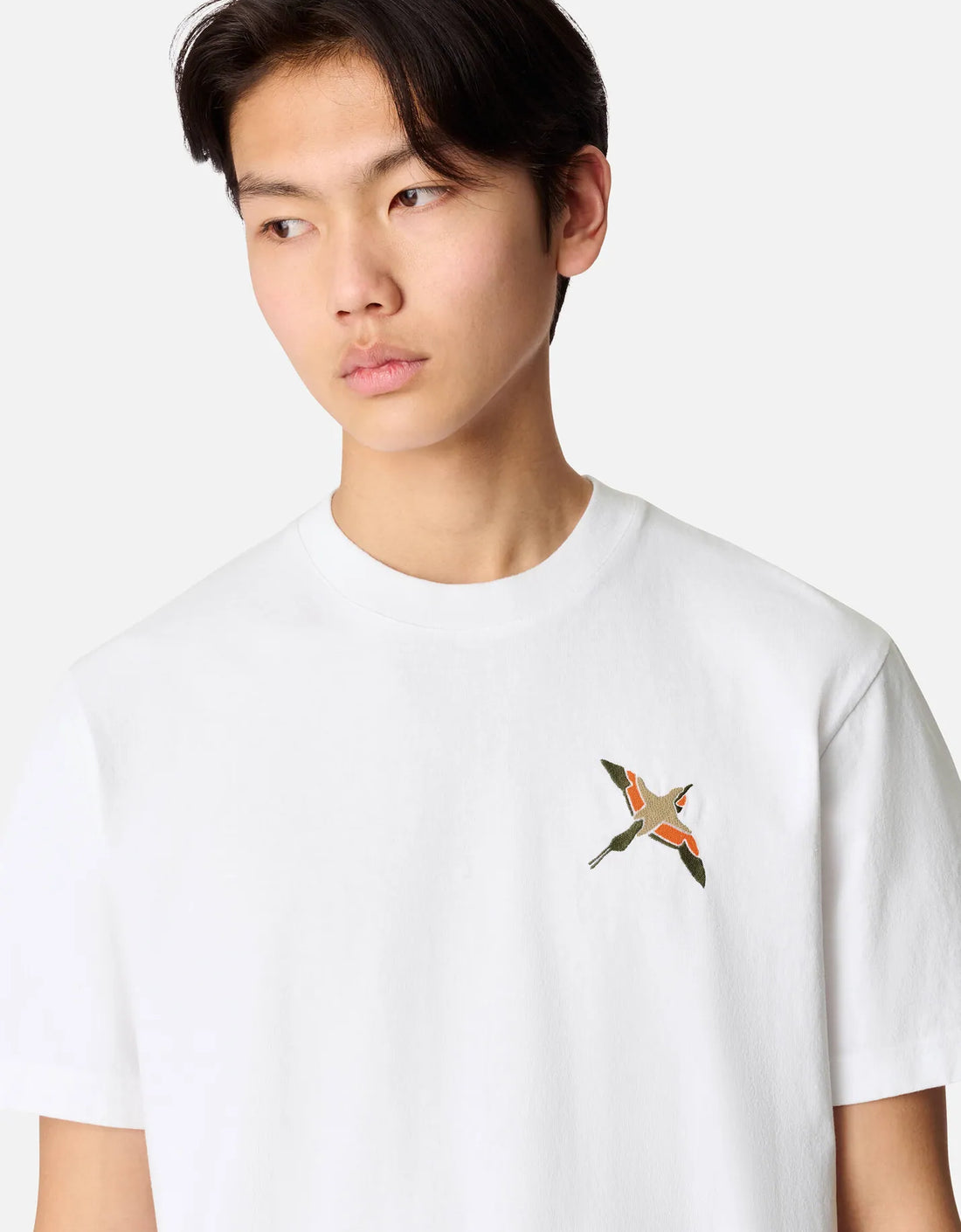 Camiseta "Micro Bee Bird" Blanco / naranja – vista adicional